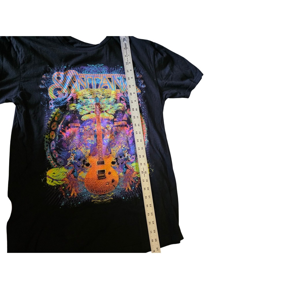 Santana Collective Consciousness Graphic T-Shirt Black Multi Color Guitar Mens M - Picture 5 of 6